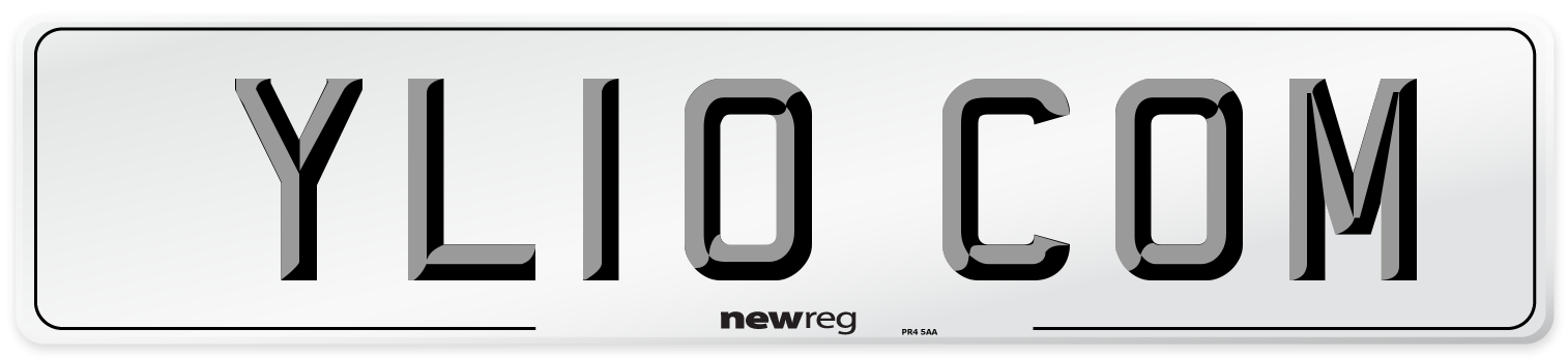 YL10 COM Number Plate from New Reg